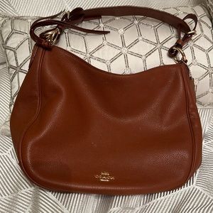 Coach saddle leather handbag